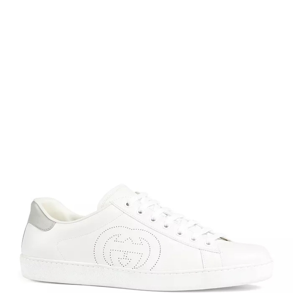 GUCCI Ace With Interlocking G Sneakers White